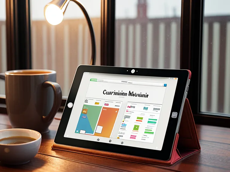 Tablet mit dem 12-Wochen-Curriculum des Elternförderprogramms bei Regenwetter.