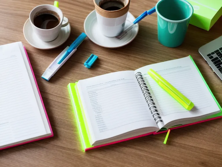 Nahaufnahme eines Textmarkers auf ausgedruckten Kursunterlagen mit handschriftlichen Notizen.