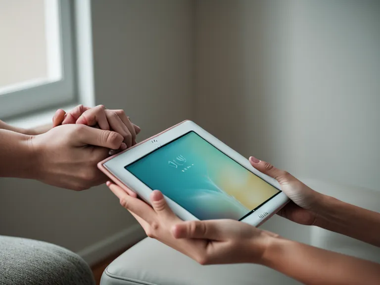 Nahaufnahme eines Tablets, das eine strukturierte Benutzeroberfläche eines Online-Erziehungskurses zeigt.