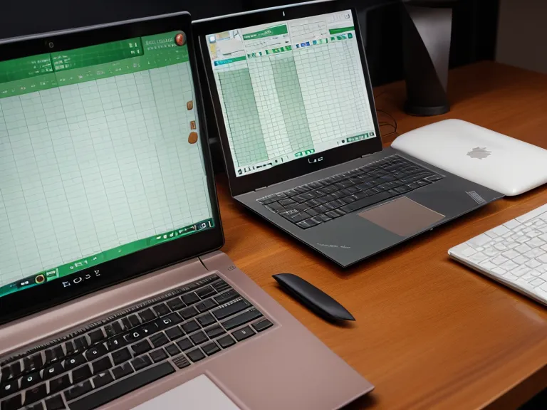 Nahaufnahme eines Laptops mit einer Excel-Tabelle zum Preisvergleich von Online-Kursen.