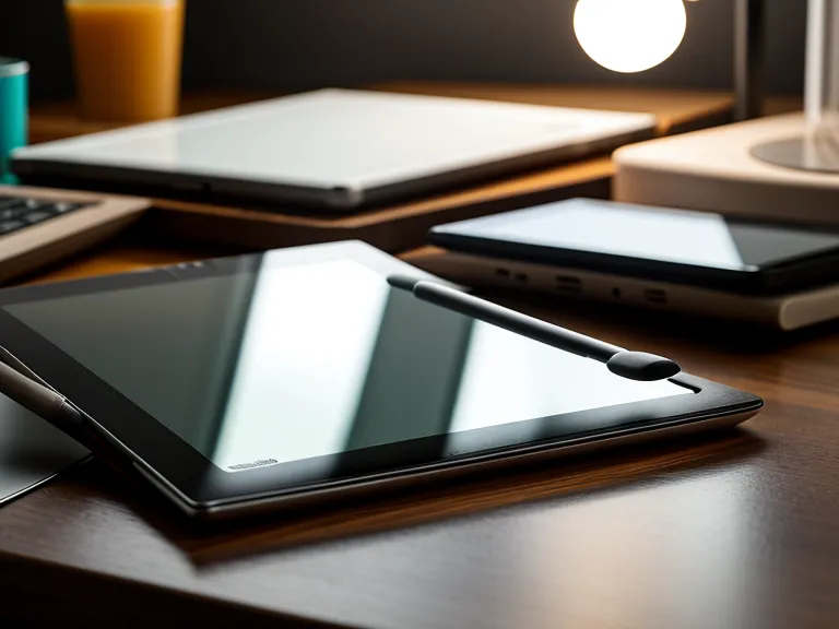 Nahaufnahme eines verschmierten Tablet-Bildschirms mit Fingerabdrücken.