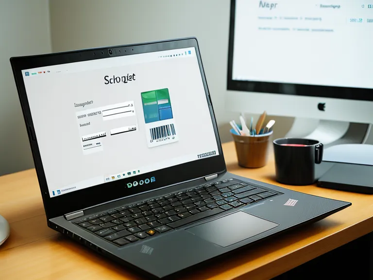 Nahaufnahme eines Laptop-Bildschirms mit Bezahlseite und Taschenrechner