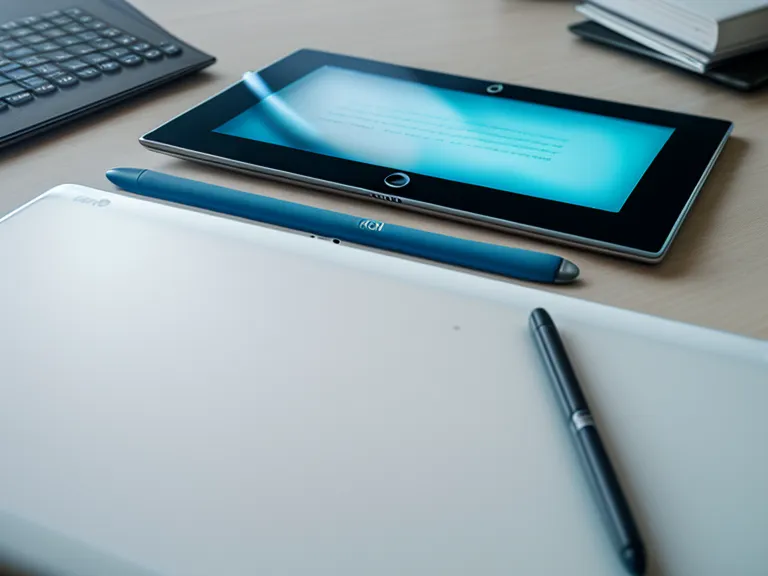 Tablet mit Online-Erziehungskurs und handschriftlichen Notizen zum Videokurs-Vergleich für Eltern